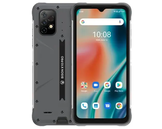 Telefon Mobil UMIDIGI Bison X10 PRO, Procesor MediaTek Helio P60 Octa-Core, IPS LCD 6.53inch, 4GB RAM, 128GB Flash, Camera Tripla 20+8+5MP, Wi-Fi, 4G, Dual Sim, Android (Gri)