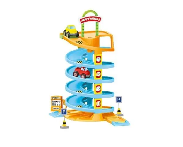 Joc de constructie DOLU, Circuit masinute, 38 piese