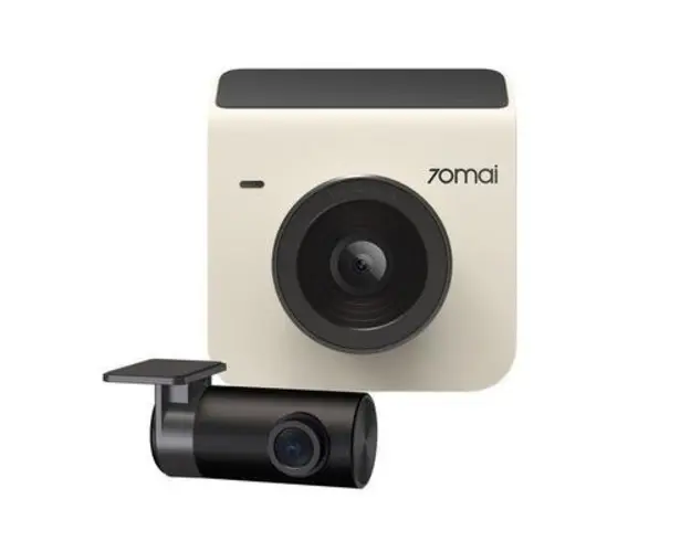 Camera video auto 70Mai Dash A400 + Camera Spate RC09 (Alb/Negru)