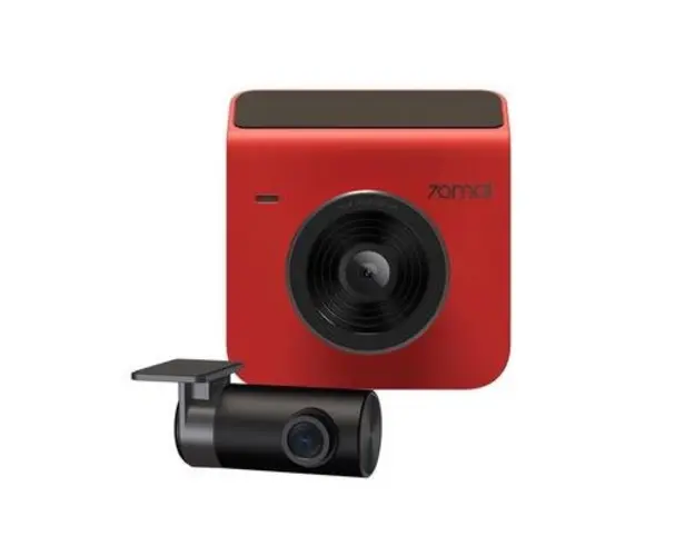 Kit camera Auto 70mai Dash Cam A400, QHD 1440p, IPS 2.0inch, 145 FOV + Camera Spate RC09, 1080p (Rosu/Negru)