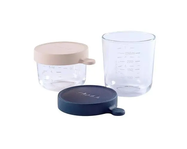 Set 2 recipiente sticla 150/250 ml bleu