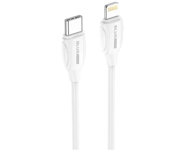 Cablu de date BLUE Power B2BX19, USB Type-C - Lightning, 2m, 3 A (Alb)