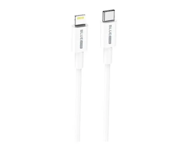 Cablu de date BLUE Power BBX36, USB Type-C - Lightning, 1m, 3 A (Alb) 