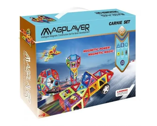 Joc de constructie magnetic - 98 piese