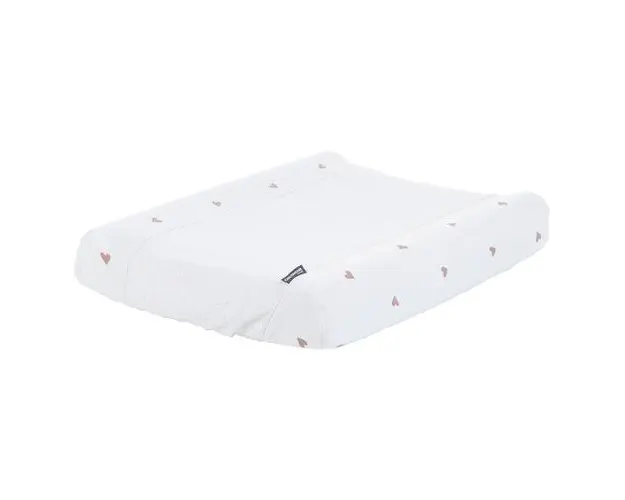 Husa saltea de infasat Childhome Jerse Frotir Inimioare
