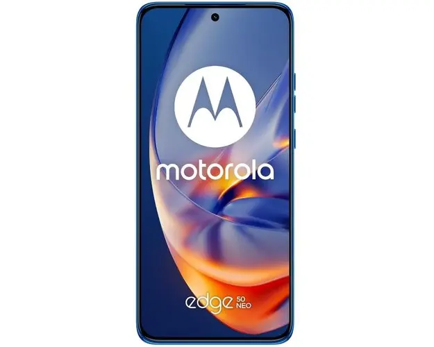 Telefon Mobil Motorola Edge 50 Neo, Procesor Mediatek Dimensity 7300, LTPO P-OLED 6.4inch, 8GB RAM, 256GB Flash, Camera Tripla 50 + 10 + 13 MP, Wi-Fi, 5G, Dual Sim, Android (Albastru)