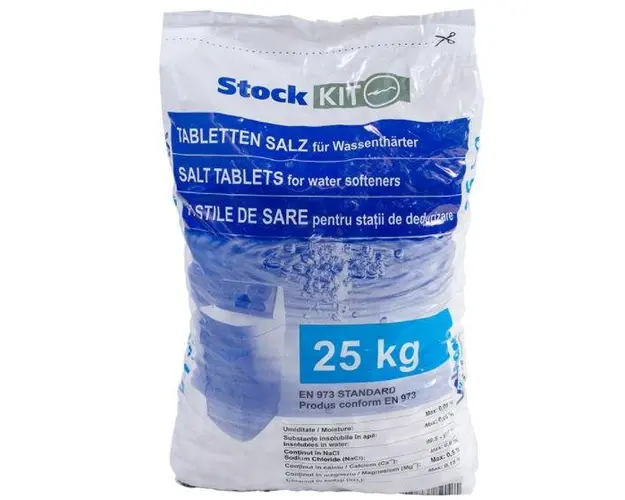 Pastile de sare Valrom aquaPUR pentru Statie dedurizare, min.99.5 NaCl SAC 25 KG