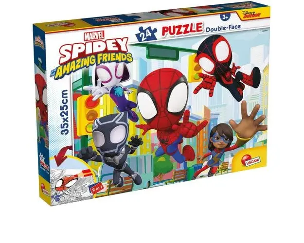 Puzzle de colorat - Paienjenelul Marvel si prietenii lui uimitori (24 de piese)