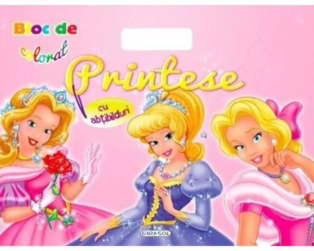 Bloc de desen cu abtibilduri Girasol Printese