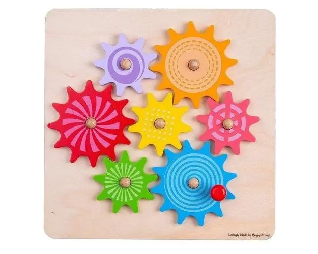 Puzzle din lemn cu rotite