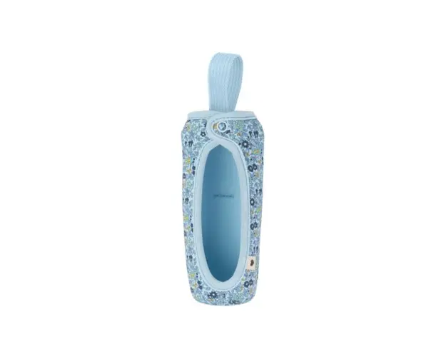Husa pentru biberon din sticla 225 ml BIBS x LIBERTY -Chamomile Lawn Baby Blue