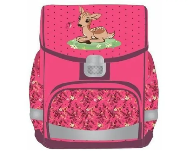 Ghiozdan Herlitz FIT model PINK WOODS, neechipat, dimensiune 35 x 26 x 17 cm 