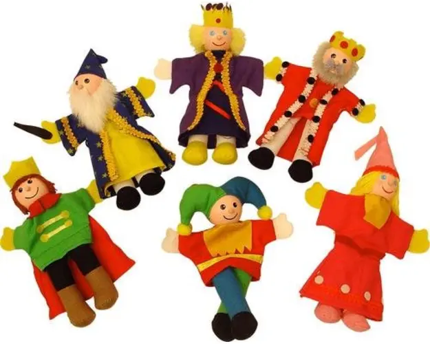 Papusi degetar BigJigs BJ706, Frumoasa din padurea adormita si Regele Arthur