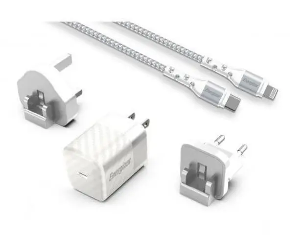 Incarcator retea Energizer A20MUL, 20W + cablu USB-C (Alb)