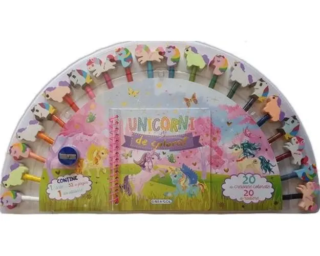 Unicorni de colorat (20 creioane)