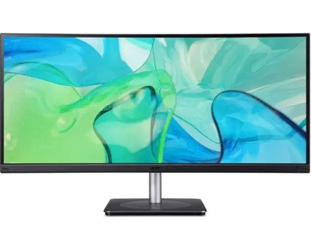 Monitor IPS LED Acer 34inch CB343CURb, UWQHD (3440 x 1440), HDMI, DisplayPort, Ecran curbat, Boxe (Negru)
