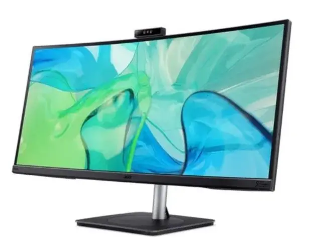 Monitor IPS LED Acer 34inch CB343CURDb, UWQHD (3440 x 1440), HDMI, DisplayPort, Ecran curbat, Boxe, Camera Web, 4 ms (Negru)