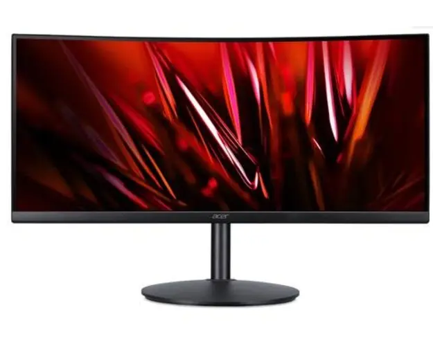 Monitor Gaming VA LED Acer Nitro 34inch XZ342CUS3bmiipphx, UW-QHD (3440 x 1440), HDMI, DisplayPort, Boxe, Ecran curbat, 180 Hz, 1 ms (Negru)