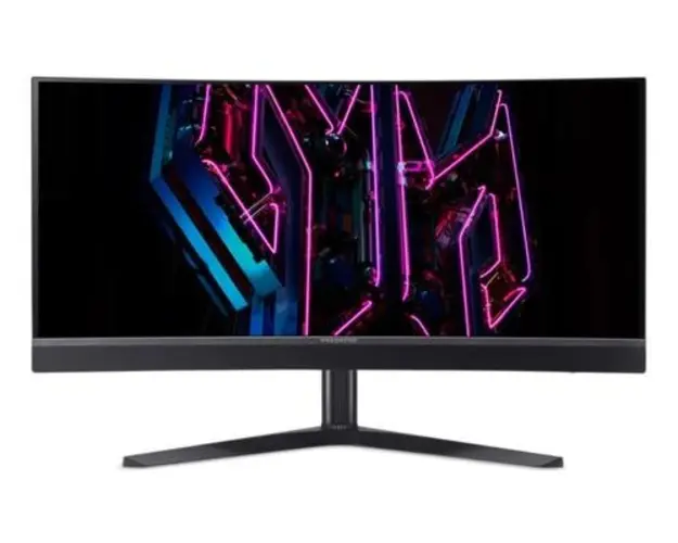 Monitor Gaming OLED Acer Predator 34inch X34Vbmiiphuzx, 3440 x 1440, HDMI, DisplayPort, Ecran curbat, Boxe, 175 Hz, 0.1 ms (Negru)