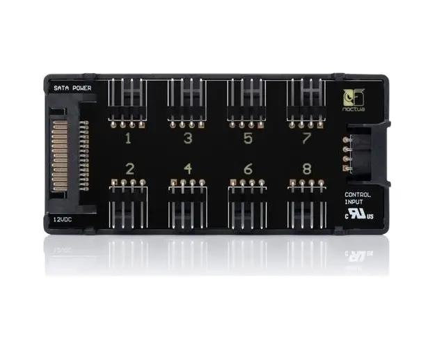 Fan controller Noctua NA-FH1, Pentru 8 ventilatoare (Negru)