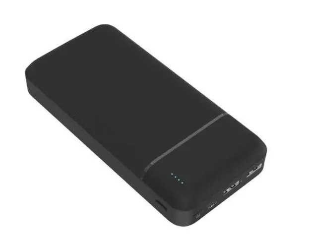 Acumulator extern Platinet PMPB20W706B, 20000mAh Li-Polimer, 2x USB, 1x USB Type-C, 1x microUSB, LED (Negru)