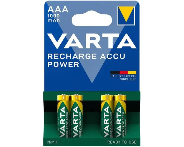 Acumulatori VARTA BLISTER, AAA, 1000mAh, 4 bucati