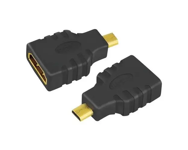 Adaptor LOGILINK AH0010, Micro-HDMI - HDMI, conectori auriti, 4K UHD/30Hz (Negru)
