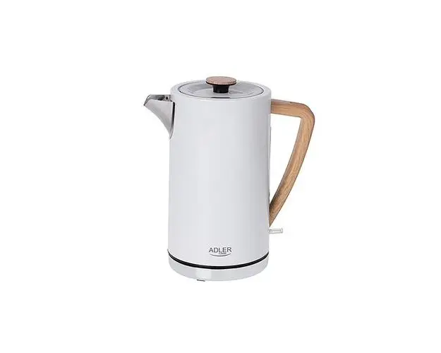 Fierbator de apa Adler STRIX AD 1347w, 1.5 l, 2200 W, Oprire automata, Stocare cablu (Alb)