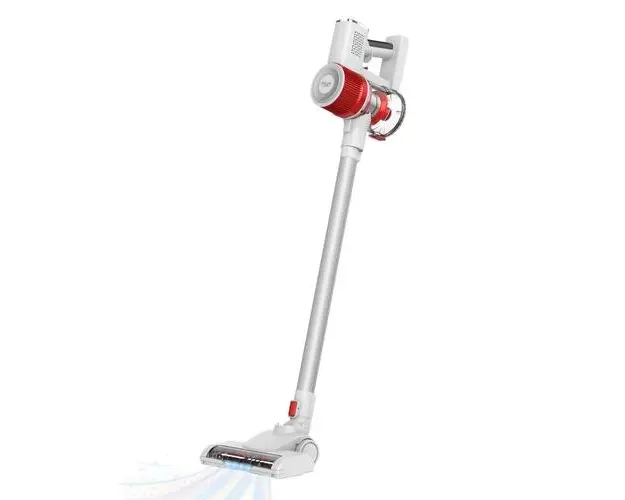 Aspirator vertical 2 in 1 Adler AD 7051, Aspirare ciclonica, Acumulator, 11.7 kPa, 2200 mAh, Recipient 0.6 l, 2 moduri de functionare, Filtru lavabil (Alb/Rosu)
