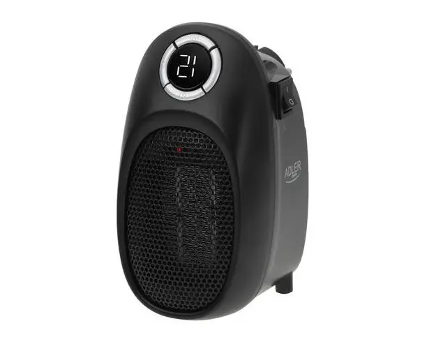 Aeroterma Ceramica Adler AD7726, Portabil, Cu 2 Trepte De Caldura, Termostat Reglabil Si Sistem De Protectie La Supraincalzire, 1500 W (Negru)