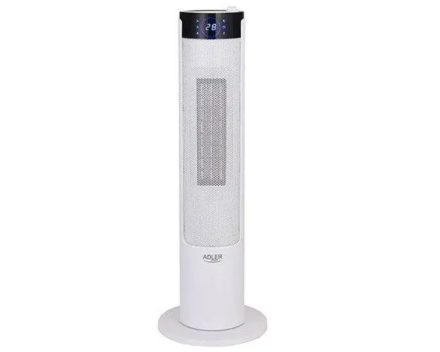 Aeroterma cu umidificator Adler AD7730, 2200 W, Display LED, Telecomanda, Termostat digital, Timer programabil, Protectie supraincalzire, Oscilatie la 80 de grade (Alb)