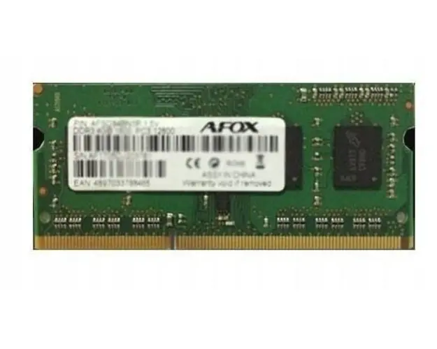 Memorie laptop AFOX AFSD34AN1L, SO-DIMM, DDR3, 4GB, 1333 MHz, 1.35 V