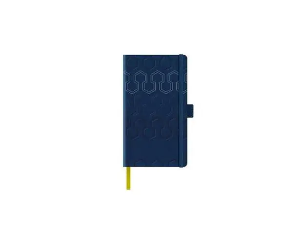 Agenda nedatata A5 Castelli, coperta rigida bleumarin/argintiu, elastic bleumarin, dictando ivory