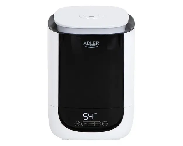 Umidificator Adler AD 7966, 4.6 L, 280 ml/h, Timer, Recomandat pentru incaperi de pana la 35 mp (Alb/Negru)