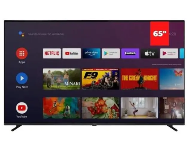 Televizor LED AIWA 165 cm (65inch) LED-658UHD-SLIM, Ultra HD 4K, Smart TV, Chromecast, WiFi