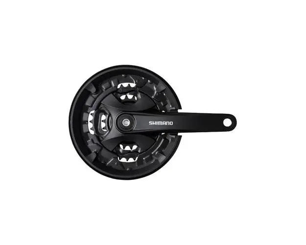 Angrenaj pedalier Shimano Altus FC-MT101, 40-30-22T, 9 Viteze, brat 170MM, Negru