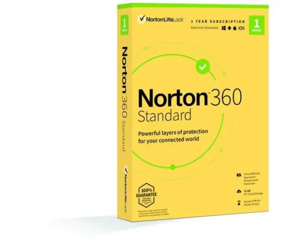 Antivirus Norton 360 Standard, Backup 10GB, 1 User, 1PC, 1An