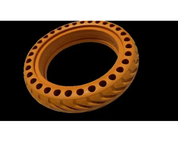 Anvelopa cauciuc plin 8.5x2inch pentru trotinetele electrice (Portocaliu)