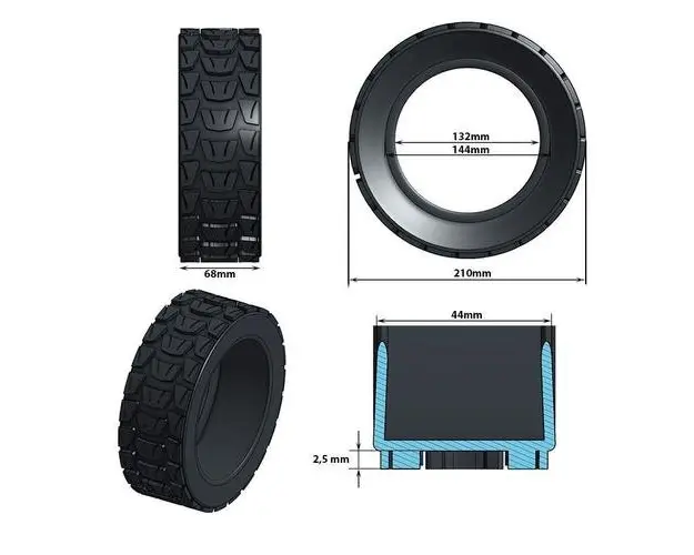 Anvelopa cauciuc Xuancheng 8.5x3inch pentru trotinete electrice