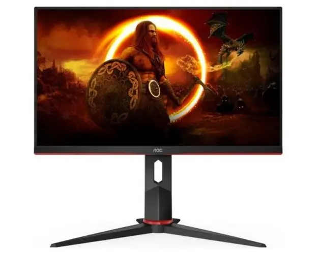 Monitor Gaming IPS LED AOC 23.8inch 24G2ZU/BK, Full HD (1920 x 10800), HDMI, DisplayPort, Boxe, Pivot, 240 Hz, 0.5 ms (Negru)