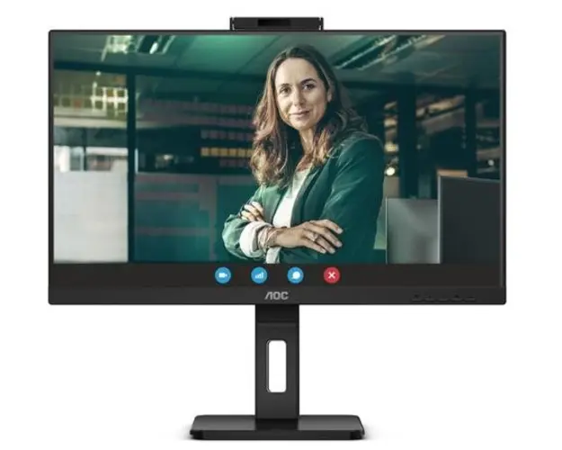Monitor IPS LED AOC 23.8inch 24P3CW, Full HD (1920 x 1080), Boxe, Pivot (negru)