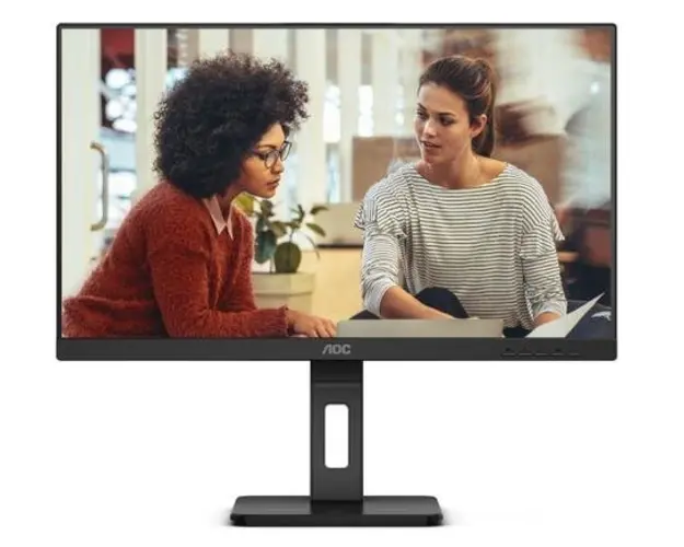 Monitor VA LED AOC 27inch Q27E3UMF, QHD (2560x1440), HDMI, DisplayPort, Pivot, Boxe, 75 Hz (Negru)