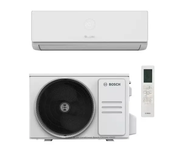 Aparat de aer conditionat Bosch Climate 4000i 35 E, 12000 BTU, Clasa A++/A++, Inverter, R32, Wi-Fi, Mod ECO, Ionizare, I-Clean (Alb)