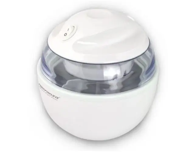 Aparat de facut inghetata ESPERANZA Vanilla, 0.6L, 7 W (Alb)