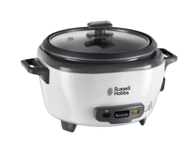 Aparat de gatit orez Russell Hobbs 27030-56, 300 W, 0.8 L, Mentinere automata la cald (Alb/Negru)