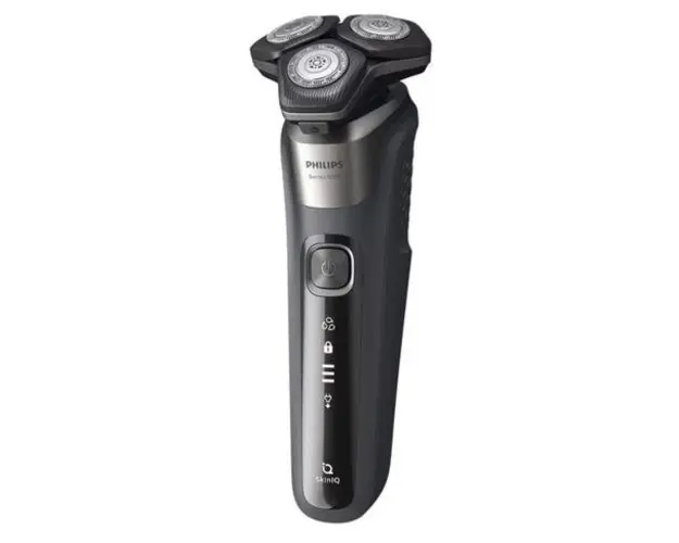 Aparat de ras PHILIPS Shaver Series 5000 S5887/30, Acumulator, Autonomie 60 min, SkinIQ (Negru/Gri)