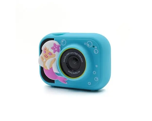 Aparat foto compact Lamtech LAM111986 Sirena Milly, 24MP, Full HD, Ecran IPS 2inch, Zoom digital 4X (Albastru)
