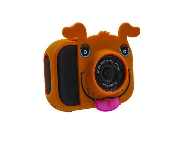 Aparat foto compact Lamtech LAM111962 Cainele Igor, 24MP, Full HD, Ecran IPS 2inch, Zoom digital 4X (Maro)