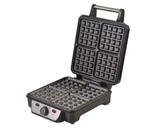 Aparat pentru vafe Camry CR3025, 1150 W, 4 Vafe (Negru)