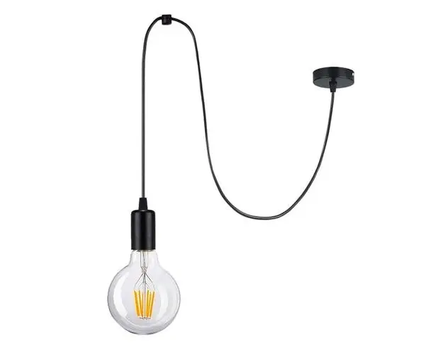 Pendul Adviti LINO AD-LD-6358BE27, 1 x 60W, E27, IP20, metal, Negru